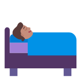 Microsoft(Windows) Person In Bed: Medium Skin Tone Emoji