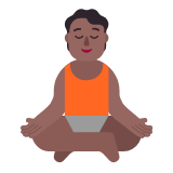 Microsoft(Windows) Person In Lotus Position: Medium-Dark Skin Tone Emoji