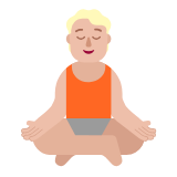 Microsoft(Windows) Person In Lotus Position: Medium-Light Skin Tone Emoji