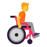 Microsoft(Windows) Person In Manual Wheelchair Facing Right Emoji