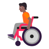 Microsoft(Windows) Person In Manual Wheelchair: Medium-Dark Skin Tone Emoji