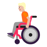 Microsoft(Windows) Person In Manual Wheelchair: Medium-Light Skin Tone Emoji