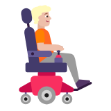 Microsoft(Windows) Person In Motorized Wheelchair Facing Right: Medium-Light Skin Tone Emoji