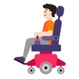 Microsoft(Windows) Person In Motorized Wheelchair: Light Skin Tone Emoji