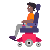 Microsoft(Windows) Person In Motorized Wheelchair: Medium-Dark Skin Tone Emoji