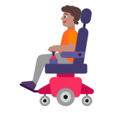 Microsoft(Windows) Person In Motorized Wheelchair: Medium Skin Tone Emoji