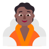 Microsoft(Windows) Person In Steamy Room: Medium-Dark Skin Tone Emoji