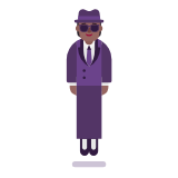 Microsoft(Windows) Person In Suit Levitating: Medium-Dark Skin Tone Emoji