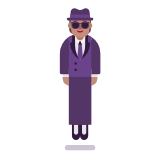 Microsoft(Windows) Person In Suit Levitating: Medium Skin Tone Emoji