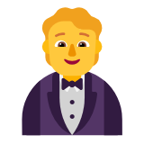 Microsoft(Windows) Person In Tuxedo Emoji