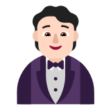 Microsoft(Windows) Person In Tuxedo: Light Skin Tone Emoji