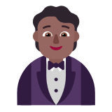 Microsoft(Windows) Person In Tuxedo: Medium-Dark Skin Tone Emoji