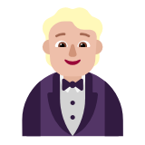 Microsoft(Windows) Person In Tuxedo: Medium-Light Skin Tone Emoji