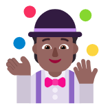 Microsoft(Windows) Person Juggling: Medium-Dark Skin Tone Emoji