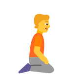 Microsoft(Windows) Person Kneeling Facing Right Emoji