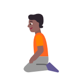 Microsoft(Windows) Person Kneeling: Medium-Dark Skin Tone Emoji