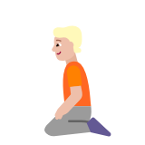 Microsoft(Windows) Person Kneeling: Medium-Light Skin Tone Emoji