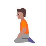 Microsoft(Windows) Person Kneeling: Medium Skin Tone Emoji