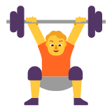 Microsoft(Windows) Person Lifting Weights Emoji