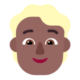 Microsoft(Windows) Person: Medium-Dark Skin Tone, Blond Hair Emoji