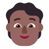 Microsoft(Windows) Person: Medium-Dark Skin Tone Emoji