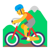 Microsoft(Windows) Person Mountain Biking Emoji