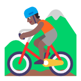 Microsoft(Windows) Person Mountain Biking: Medium-Dark Skin Tone Emoji