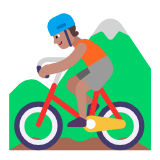 Microsoft(Windows) Person Mountain Biking: Medium Skin Tone Emoji