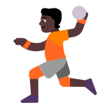 Microsoft(Windows) Person Playing Handball: Dark Skin Tone Emoji