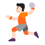 Microsoft(Windows) Person Playing Handball: Light Skin Tone Emoji