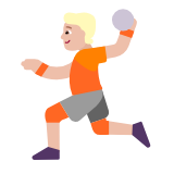 Microsoft(Windows) Person Playing Handball: Medium-Light Skin Tone Emoji