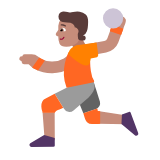 Microsoft(Windows) Person Playing Handball: Medium Skin Tone Emoji