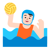 Microsoft(Windows) Person Playing Water Polo: Light Skin Tone Emoji