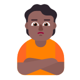 Microsoft(Windows) Person Pouting: Medium-Dark Skin Tone Emoji