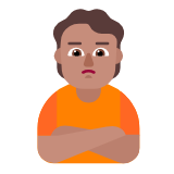 Microsoft(Windows) Person Pouting: Medium Skin Tone Emoji