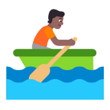 Microsoft(Windows) Person Rowing Boat: Medium-Dark Skin Tone Emoji