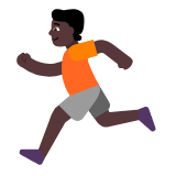 Microsoft(Windows) Person Running: Dark Skin Tone Emoji