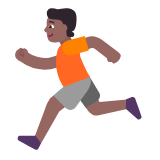 Microsoft(Windows) Person Running: Medium-Dark Skin Tone Emoji