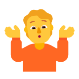 Microsoft(Windows) Person Shrugging Emoji