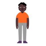 Microsoft(Windows) Person Standing: Dark Skin Tone Emoji