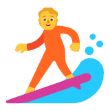 Microsoft(Windows) Person Surfing Emoji