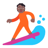 Microsoft(Windows) Person Surfing: Medium-Dark Skin Tone Emoji