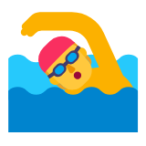 Microsoft(Windows) Person Swimming Emoji