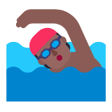 Microsoft(Windows) Person Swimming: Medium-Dark Skin Tone Emoji