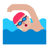 Microsoft(Windows) Person Swimming: Medium-Light Skin Tone Emoji