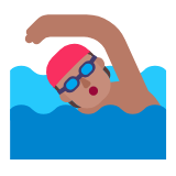 Microsoft(Windows) Person Swimming: Medium Skin Tone Emoji