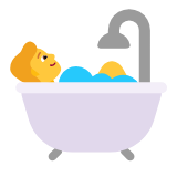 Microsoft(Windows) Person Taking Bath Emoji