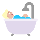 Microsoft(Windows) Person Taking Bath: Medium-Light Skin Tone Emoji