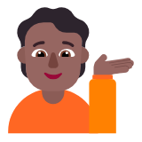 Microsoft(Windows) Person Tipping Hand: Medium-Dark Skin Tone Emoji