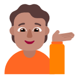 Microsoft(Windows) Person Tipping Hand: Medium Skin Tone Emoji